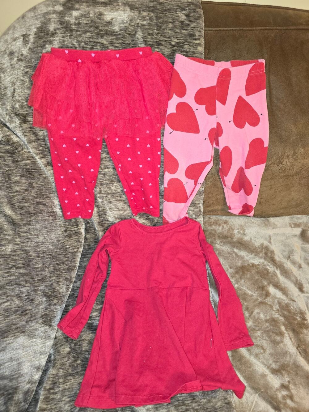 Baby Girl Clothes Carter's and Childrens Place 3 Piece Bundle